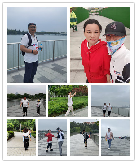 fun88乐天堂科技2021年5月13日举行环金鸡湖健走活动